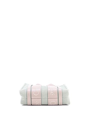 Chloé Woody Convertible Tote Linen and Leather Small (view 2)