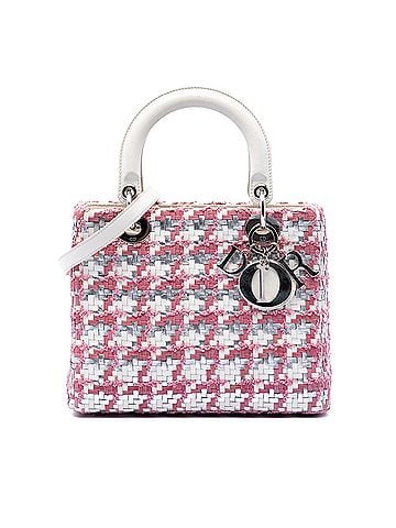 Dior Medium Lambskin And Tweed Lady Dior (view 1)