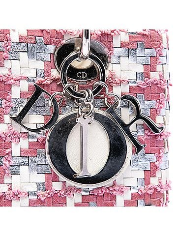 Dior Medium Lambskin And Tweed Lady Dior (view 2)