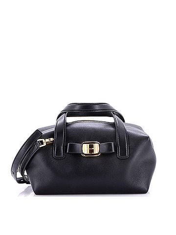 Salvatore Ferragamo Vara Plate Convertible Bowling Bag Leather Mini (view 1)