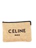 Céline Tan Logo Zip Pouch Raffia with Sequins Large One size - photo 1