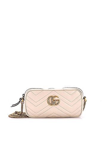 Gucci GG Marmont Chain Crossbody Bag Matelasse Leather Mini (view 1)