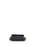 Chanel 100% Denim Black Denim Mood Flap Clutch with Chain Logo Printed Quilted Fringe Denim One size - photo 2