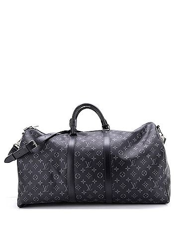 Louis Vuitton Keepall Bandouliere Bag Monogram Eclipse Canvas 55 (view 1)