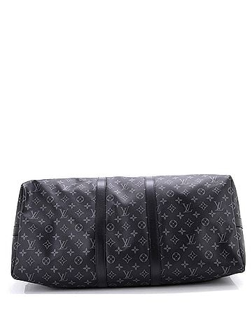 Louis Vuitton Keepall Bandouliere Bag Monogram Eclipse Canvas 55 (view 2)
