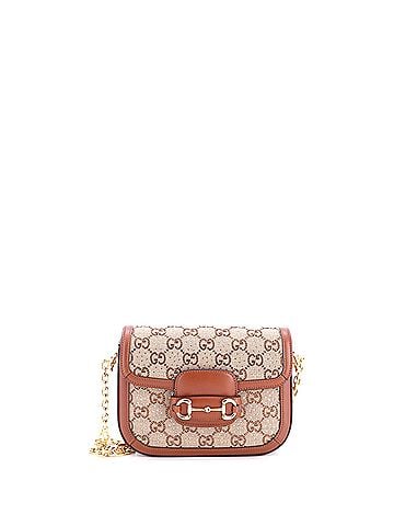 Gucci Horsebit 1955 Shoulder Bag Crystal Embellished GG Canvas Mini (view 1)