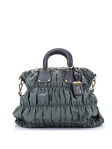 Prada Gaufre Convertible Tote Leather and Tessuto Large (view 1)