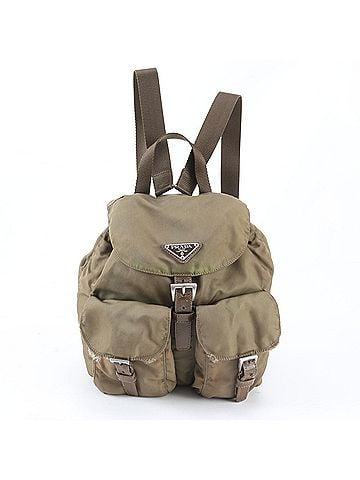 Prada Prada Tessuto Nylon Triangle Logo Leather Backpack, Shoulder Bag, Handbag for Women (view 1)