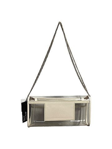 Roger Vivier  Roger Vivier Crystal Buckle Clutch Bag in White PVC (view 2)
