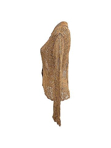 Acne Acne Studios Semi-Sheer Cardigan in Brown Viscose (view 2)