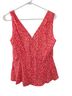Rebecca Taylor Floral Red Sleeveless Blouse Size 6 - photo 2