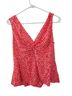 Rebecca Taylor Floral Red Sleeveless Blouse Size 6 - photo 1
