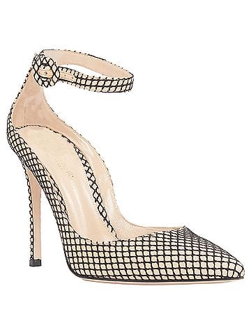 Gianvito Rossi Gianvito Rossi Sofia nappa fishnet straps pumps (view 2)