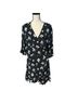 Ann Taylor LOFT Floral Polka Dots Black White Blue Romper Size 12 - photo 1