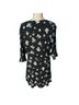 Ann Taylor LOFT Floral Polka Dots Black White Blue Romper Size 12 - photo 2