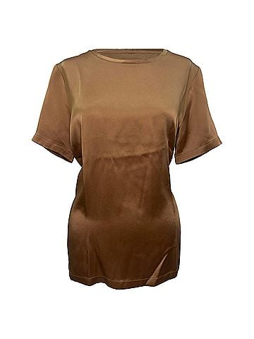 Max Mara Max Mara Rebecca Jersey T-Shirt in Brown Viscose (view 1)