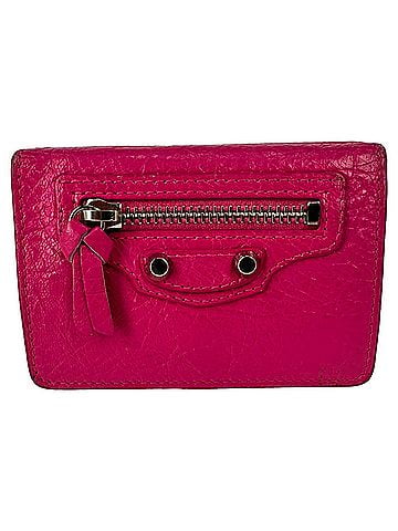Balenciaga Balenciaga Mini Neo Classic City Wallet in Pink Leather (view 1)