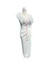 Mac Duggal 100% Polyester Solid White Cocktail Dress Size 4 - photo 1