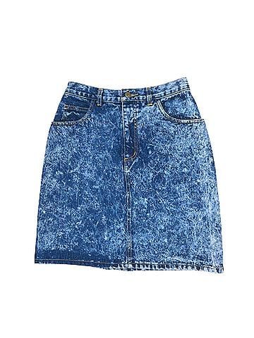GUESS by Marciano Acid Wash Denim Skirt (view 2)
