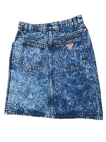 GUESS by Marciano Acid Wash Denim Skirt (view 1)