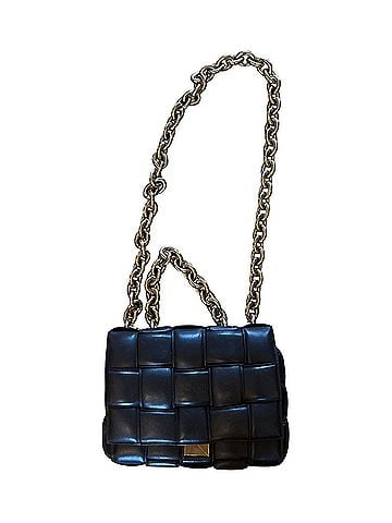 Bottega Veneta Bottega Veneta Chain Cassette Bag in Black Lambskin Leather (view 1)