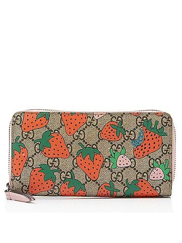Gucci Gucci GG Supreme Strawberry Zip Around Wallet (view 1)