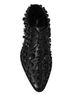 Dolce & Gabbana Basic 100% Leather Solid Black Black Leather Crystals Dress Broque Women's Shoes Size 8 1/2 - photo 2