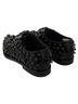 Dolce & Gabbana Basic 100% Leather Solid Black Black Leather Crystals Dress Broque Women's Shoes Size 8 1/2 - photo 5
