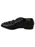 Dolce & Gabbana Basic 100% Leather Solid Black Black Leather Crystals Dress Broque Women's Shoes Size 8 1/2 - photo 6