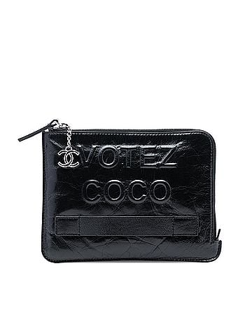Chanel Aged Calfskin Votez Coco Clutch (view 1)