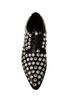 Dolce & Gabbana Basic 100% Leather Solid Black Black Leather Crystals Lace Up Formal Women's Shoes Size 10 1/2 - photo 6