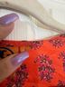 Tory Burch Floral Orange Pink Long Sleeve Blouse Size 6 - photo 4