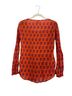 Tory Burch Floral Orange Pink Long Sleeve Blouse Size 6 - photo 2