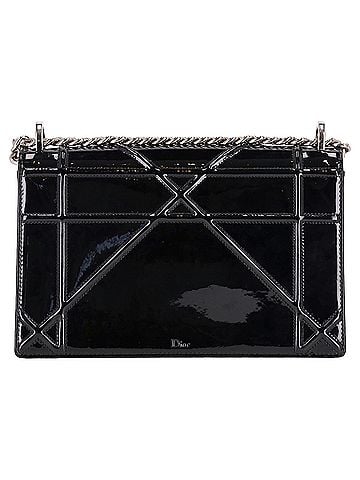 Christian Dior Christian Dior Patent Leather Cannage Diorama Medium Shoulder Bag (view 2)