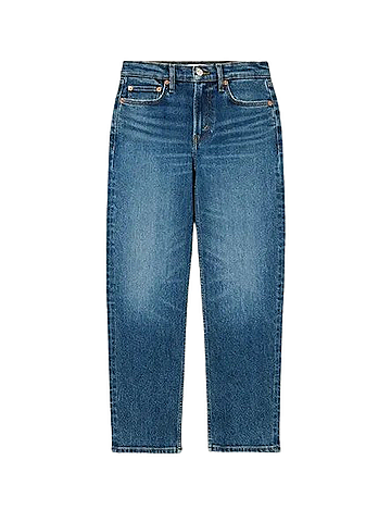RE/DONE RE/DONE 70's Mid Rise Stove Pipe Royal Fade Jean (view 1)