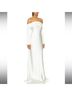 Misha Collection 100% Polyester Solid White Casual Dress Size XS - photo 3