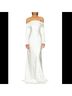 Misha Collection 100% Polyester Solid White Casual Dress Size XS - photo 4