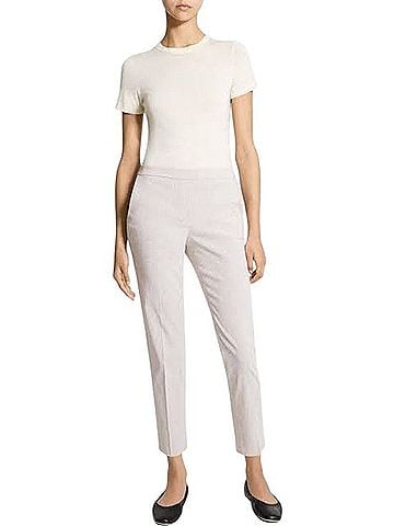 Theory Cropped Slim Ankle Pants Track Pants (view 1)
