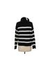 Saks Fifth Avenue 100% Cashmere Stripes Black White Pullover Sweater Size M - photo 2