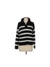 Saks Fifth Avenue 100% Cashmere Stripes Black White Pullover Sweater Size M - photo 1