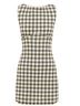 With Jéan Checkered-gingham Black White Cocktail Dress Size XXS - photo 1