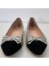 Kate Spade New York 100% Leather Solid Silver Black Flats Size 7 - photo 4
