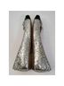 Kate Spade New York 100% Leather Solid Silver Black Flats Size 7 - photo 7