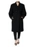 Dolce & Gabbana Basic 100% Wool Solid Black Black Double Breasted Trench Coat  Jacket Size XXL - photo 1