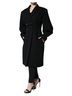 Dolce & Gabbana Basic 100% Wool Solid Black Black Double Breasted Trench Coat  Jacket Size XXL - photo 2