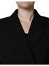 Dolce & Gabbana Basic 100% Wool Solid Black Black Double Breasted Trench Coat  Jacket Size XXL - photo 4