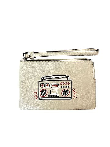 Coach coach 1941 x Keith Harding radio Leather Wristlet (view 1)