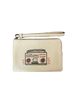 Coach 100% Leather Print Ivory White Leather Wristlet One size - photo 1