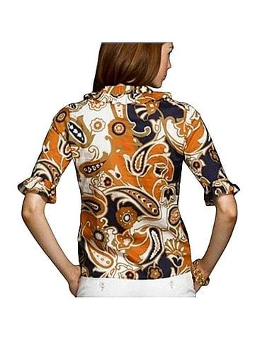 J. Crew x Dauphinette Coppelle Paisley Alessia Short Sleeve T-Shirt (view 2)