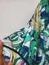 Liz Claiborne 100% Polyester Tropical Green White Blouse Size 0X - photo 4